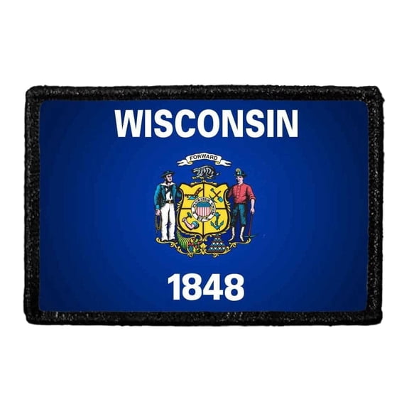 Wisconsin State Flag - Color - Removable Patch