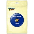 thumbnail image 1 of Wisconsin State Flag Pinback Button Pin Badge, 1 of 2