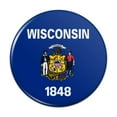 thumbnail image 1 of Wisconsin State Flag Pinback Button Pin, 1 of 4
