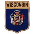 thumbnail image 1 of Wisconsin State Flag Shield Patch 2 7/8" x 3 1/2", 1 of 1