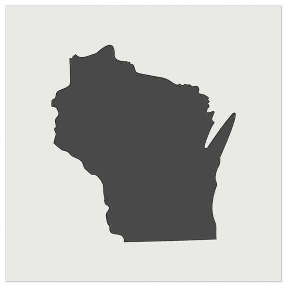 Wisconsin State Silhouette DIY Cookie Wall Craft Stencil - 11.5 Inch