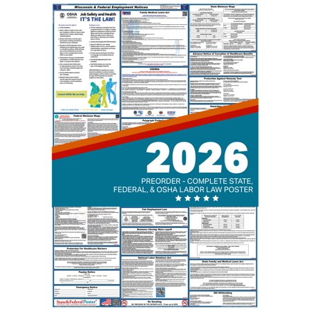 Wisconsin State and Federal Labor Law Poster 2026 SPANISH