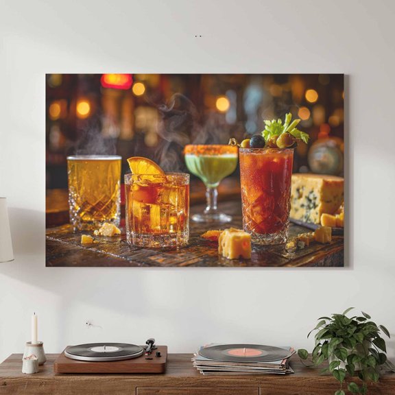 Wisconsin Tavern Cocktail Wall Art Rustic Bar Print, Unframed Paper Print