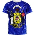 thumbnail image 1 of Wisconsin Vintage Distressed State Flag All Over Mens T Shirt Multi MD, 1 of 2
