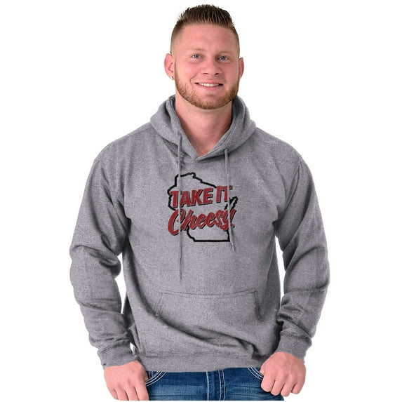 Wisconsin WI Cheese Lover Funny Cool Unisex Plus Fleece Graphic Hoodie Brisco Brands 2X