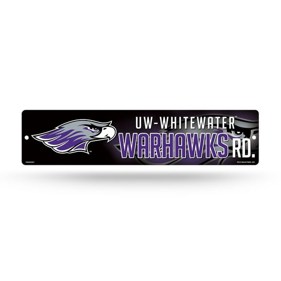Wisconsin Whitewater NCAA Warhawks Street Sign (16") Hang anywhere you choose. Garage, office, den, man cave, kids room