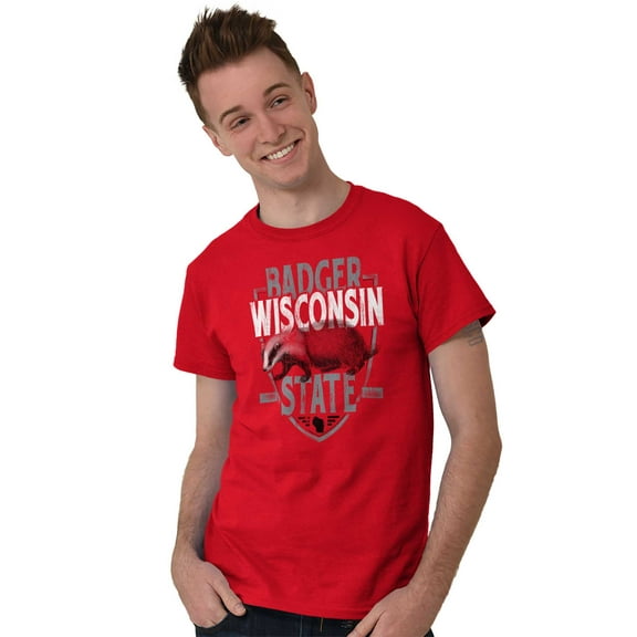 Wisconsin Wispy Pride Cool Athletic Men's Graphic T Shirt Tees Brisco Brands S
