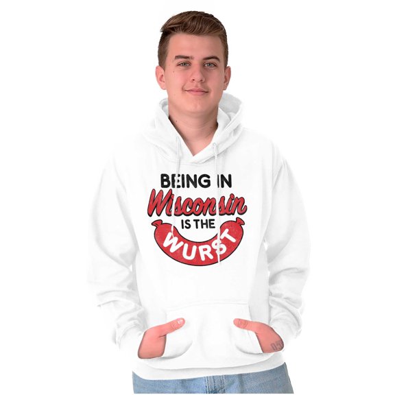 Wisconsin Wurst Meat Lovers Pun Funny Hoodie Sweatshirt Women Men Brisco Brands X