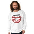 thumbnail image 1 of Wisconsin Wurst Meat Lovers Pun Funny Unisex Plus Fleece Graphic Sweatshirt Brisco Brands 3X, 1 of 5