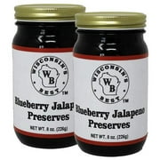 Wisconsin's Best Blueberry Jalapeno Preserves, Mild, 8 oz, 2 ct, Gourmet Preserves and Jelly