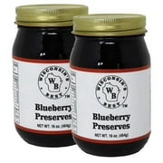 Wisconsin's Best Blueberry Preserves, 16 oz Jar, 2 ct,  Gourmet Preserves and Jelly