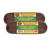 Wisconsin's Best - Jalapeno Cheddar Smoked Summer Sausages, 2 Pack, 12 oz. Each | Shelf Stable, Keto Friendly, High Protein, Low Sugar, Low Carb | Summer Sausage | Great for Charcuterie