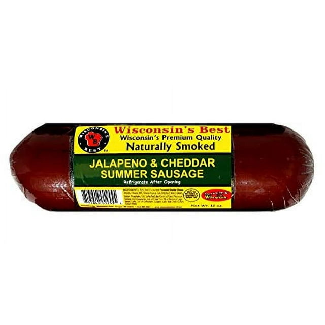 Wisconsin's Best Jalapeno Cheddar Summer Sausage 112oz. Great Spicy