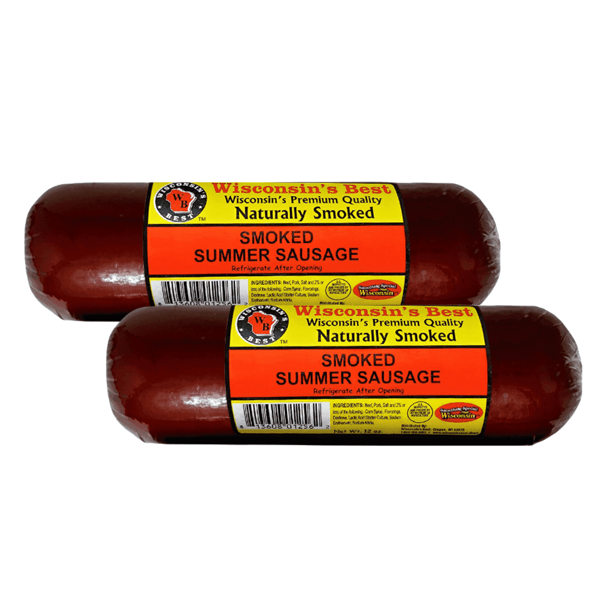 Wisconsin's Best - Original Smoked Summer Sausages, 2-Pack (12 Ounces Each) | Shelf Stable, Keto Friendly, High Protein, Low Carb | Great for Charcuterie