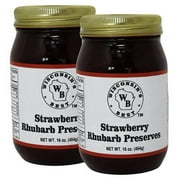 Wisconsin's Best Strawberry Rhubarb Preserves, 16 oz Jar, 2 ct.  Gourmet Preserves and Jelly