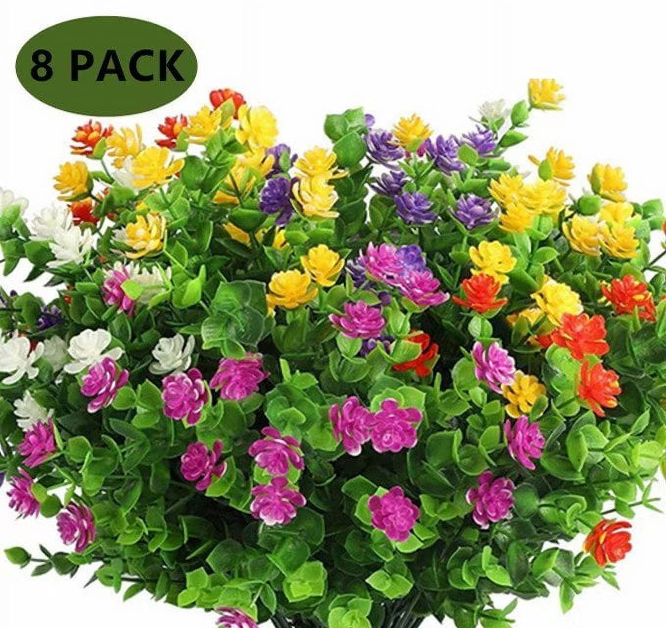 Wisdom 10pcs Artificial Camellia Flowers for Outside, UV Resistant Faux