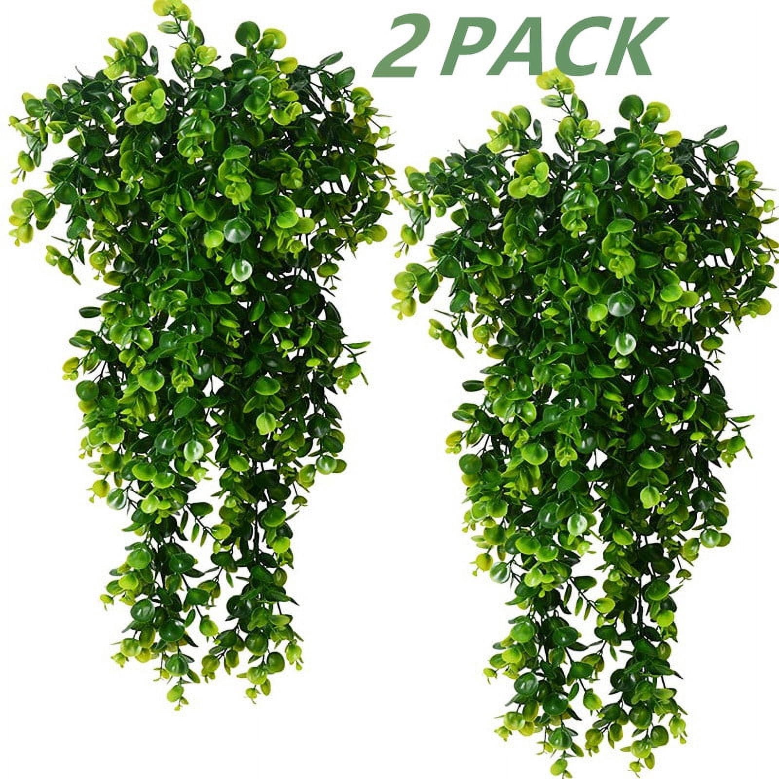 Wisdom 2pcs Artificial Hanging Hanging Eucalyptus Leaf Greenery Vine