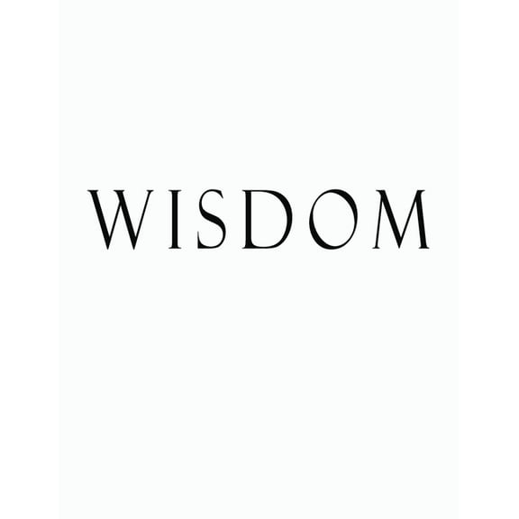 Wisdom: Black and White Decorative Book to Stack Together on Coffee Tables, Bookshelves and Interior Design - Add Bookish Charm Decor to Your Home - Stack Deco Books together to create Your unique Fas