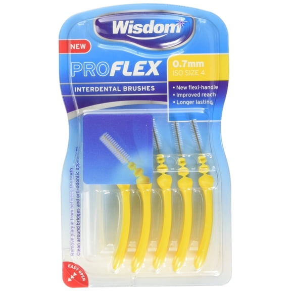 Wisdom Proflex Toothpaste, 0.70 mm, Yellow, Pack of 4, 20-Count