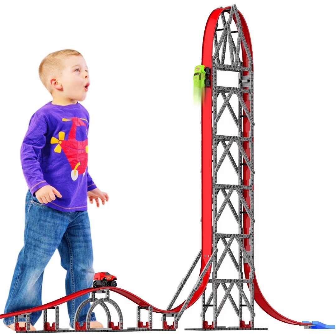 Wisdom STEM Race Track Building Toy Set for 5 6 7 8 Year Old Kids Boys