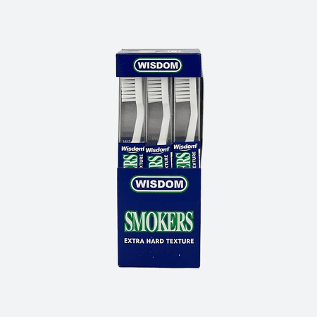 Wisdom Smokers Extra Hard Toothbrush - White Box (Pack of 12)