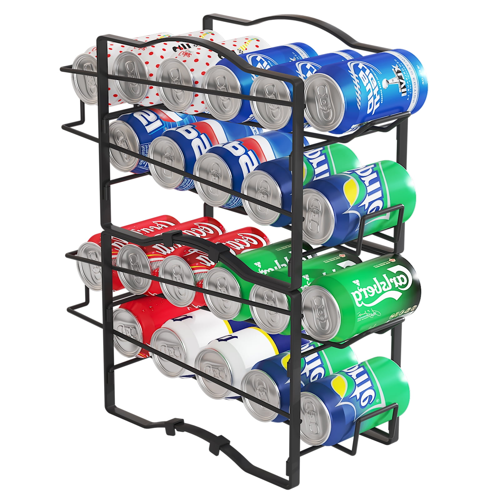 Wisdom Star 2 Pack Soda Can Organizer Rack for Pantry, Stackable