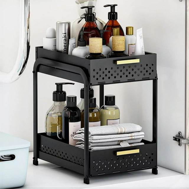 Wisdom Star 2 Tier Under Sink Organizer and Storage, Farmhouse Under ...