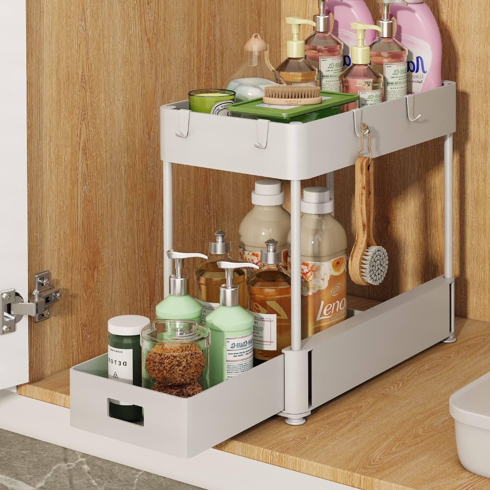 Wisdom Star 2 Tier Under Sink Organizers and Storage Bathroom Organizer ...