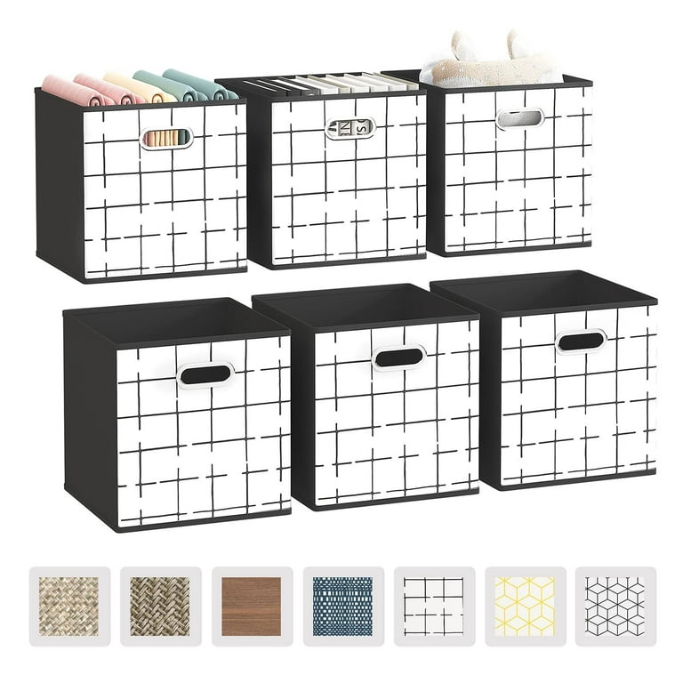 Wisdom Star 6 Pack Fabric Storage Cubes with Handle, Foldable 11 Inch Cube  Storage Bins, Storage Baskets for Shelves, Storage Boxes for Organizing