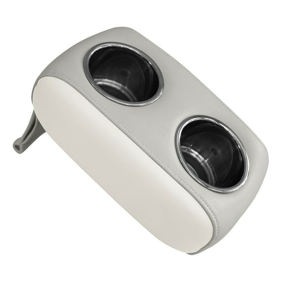 Wise 3059-1882 Pontoon Double Drink Holder with Stainless Steel Cup Holders, Marble / Brite White