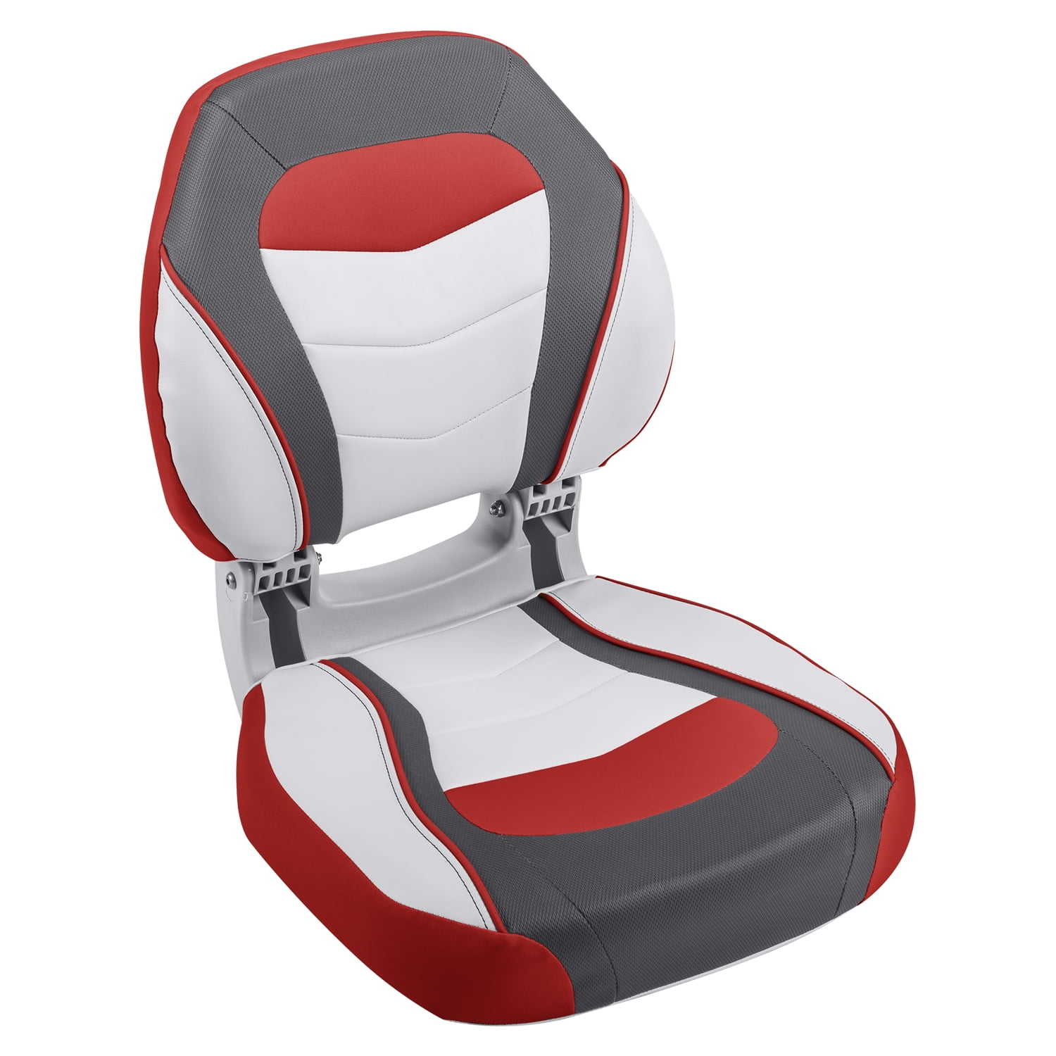 Wise 3150-1815 Torsa Sport Folding Boat Seat, Crimson Red/Reef Stone/Sky  Grey