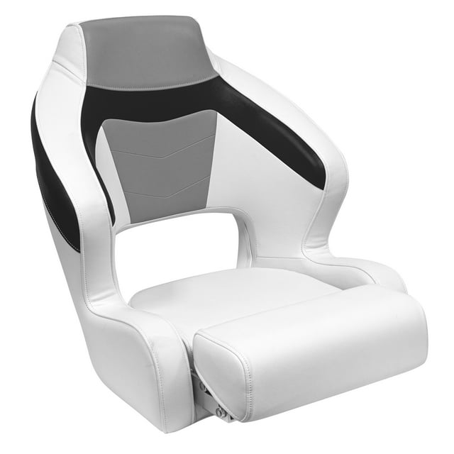 Wise 33381782 Baja Extra Large Bucket Seat with FlipUp Bolster, Brite White / Marble Grey