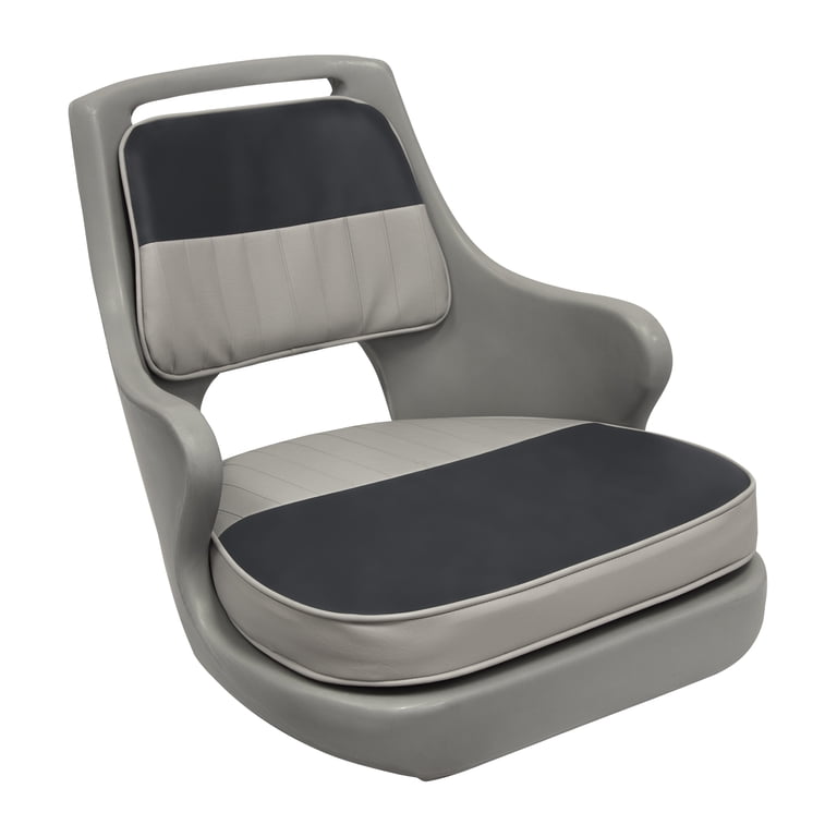 Wise 8WD015-3-664 Standard Compact Pilot Chair with Cushions and Mounting Plate, Grey / Charcoal