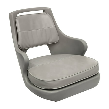 Wise 8WD015-3-717 Standard Compact Pilot Chair with Cushions and Mounting Plate, Grey / Grey