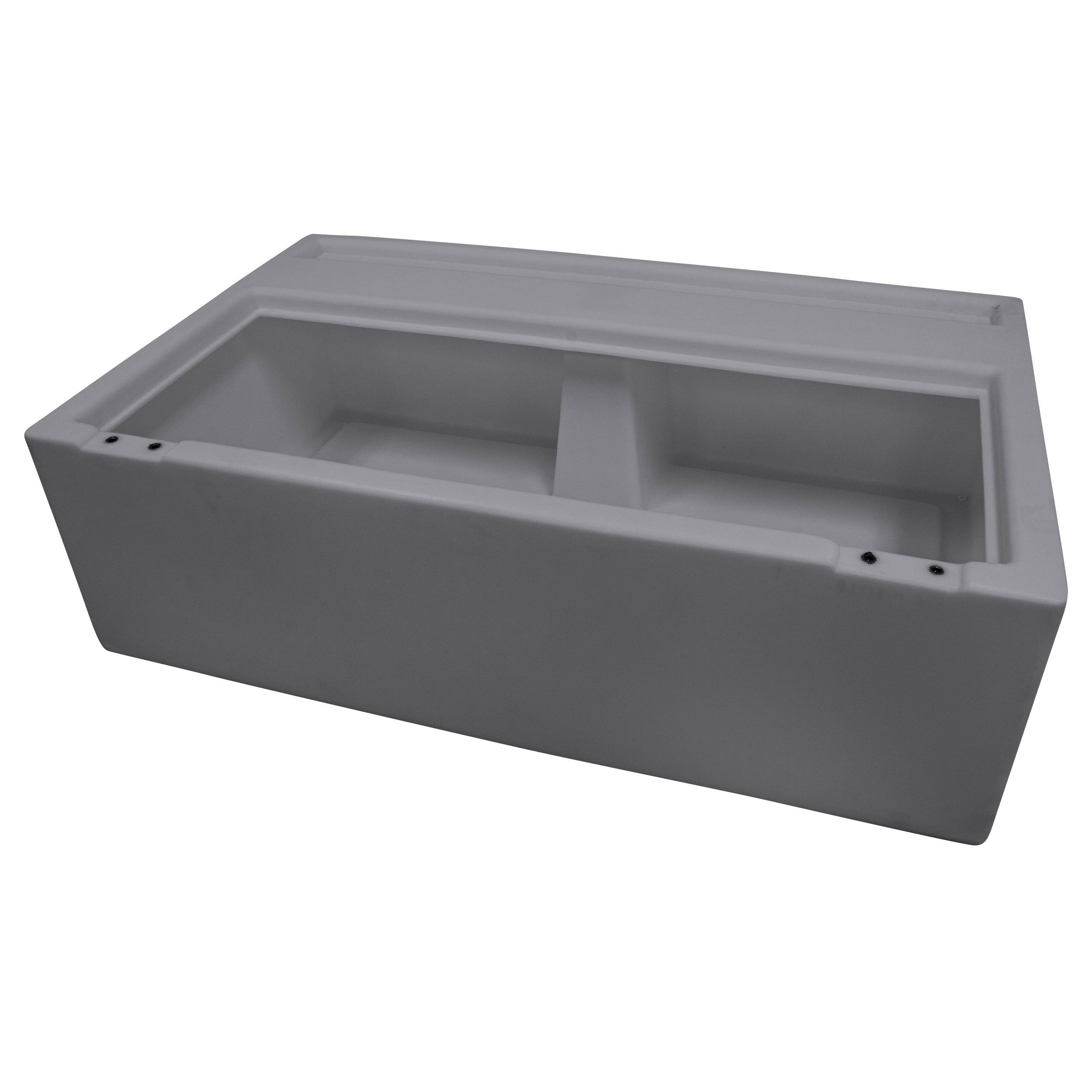 Wise Deluxe 36in Pontoon Bench Seat Base Grey Plastic Storage Boat