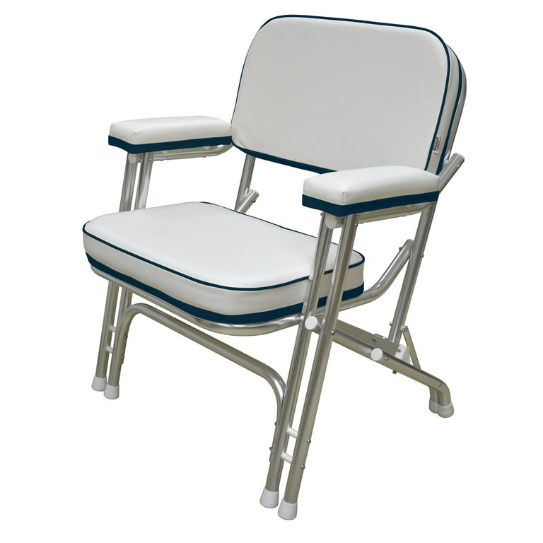 Wise 8WD120AB-924 Folding Deck Chair with Aluminum Frame, White