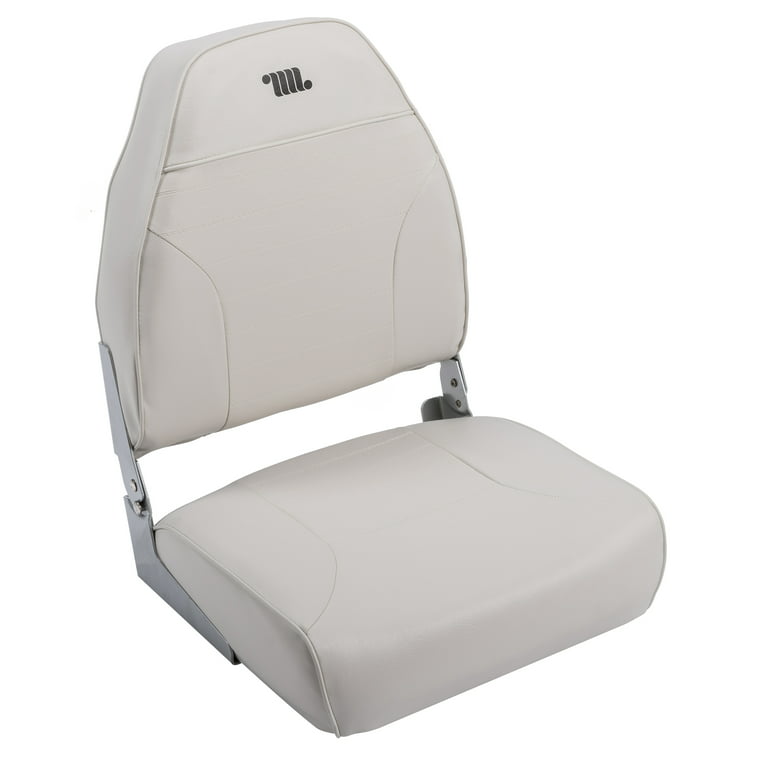 Wise 8WD588PLS-710 Standard High Back Boat Seat, White and Gray