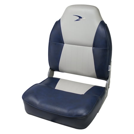 Wise 8WD640PLS-660 Lund Style High-Back Boat Seat Grey Folding