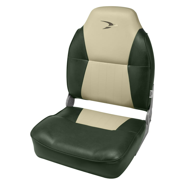 Wise 8WD640PLS-671 Lund Style High-Back Boat Seat, Green / Sand