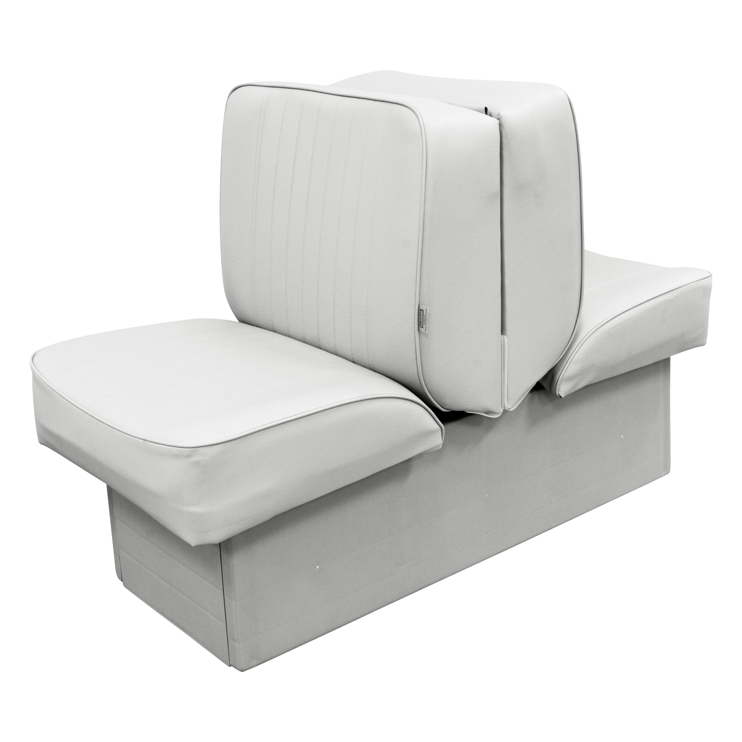 White Marine Grade Vinyl Lounge Seat with Storage