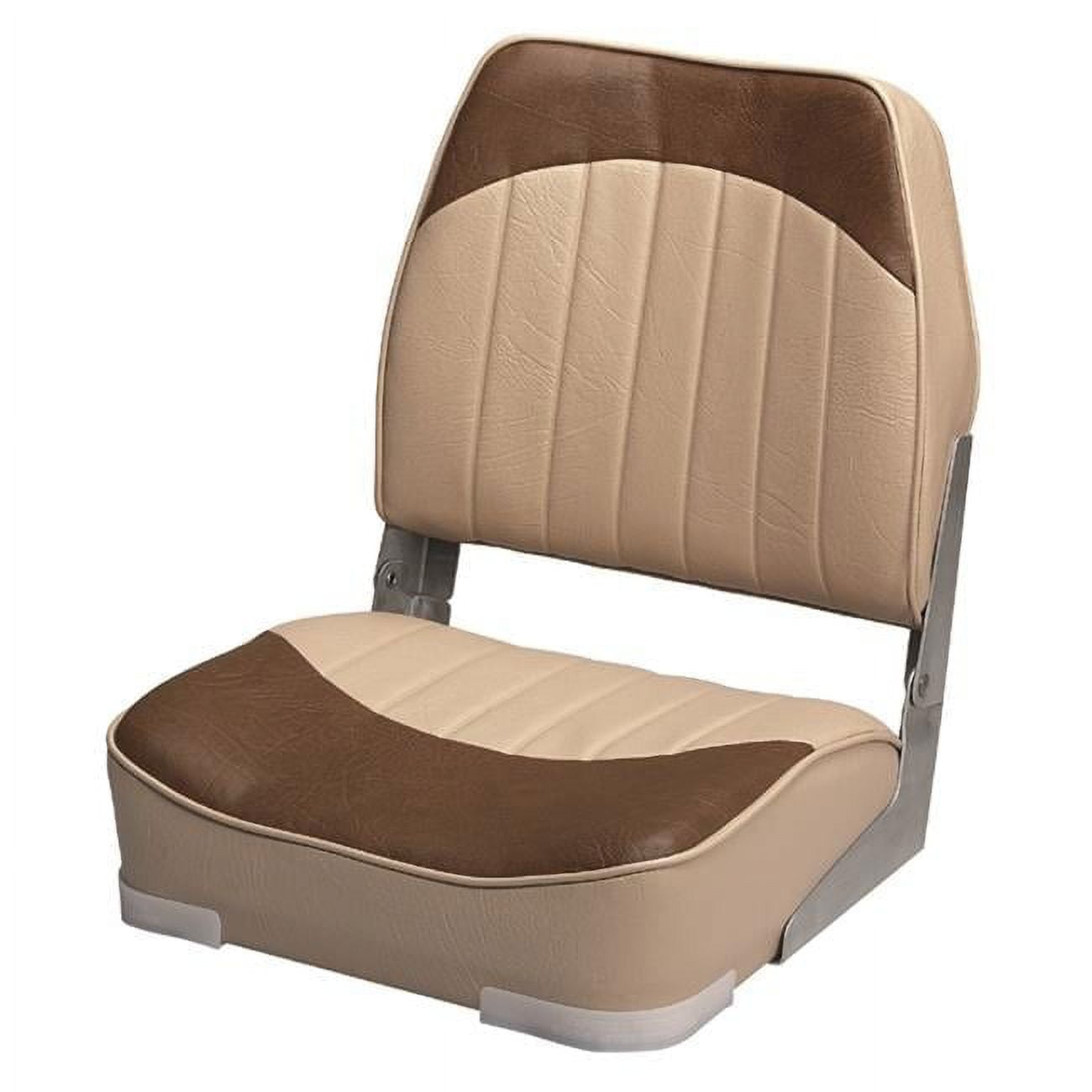 Wise 8WD734PLS-662 Low Back Economy Fishing Boat Seat - Sand & Brown