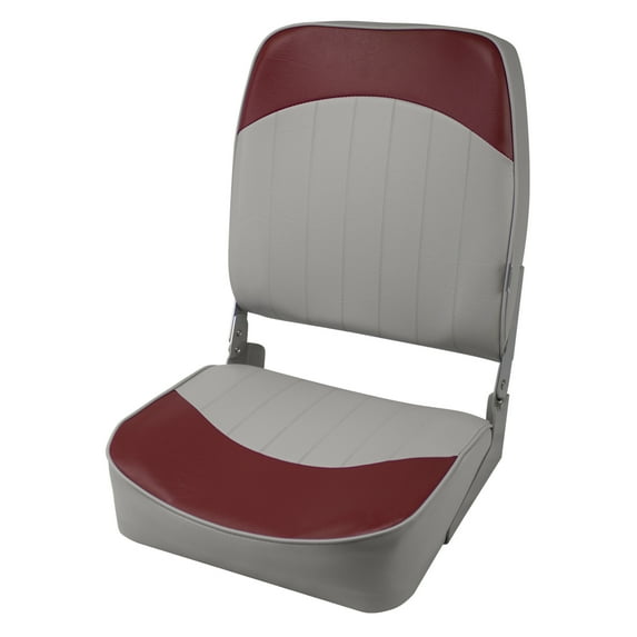 Wise 8WD781PLS-661 Standard High Back Boat Seat, Grey/Red