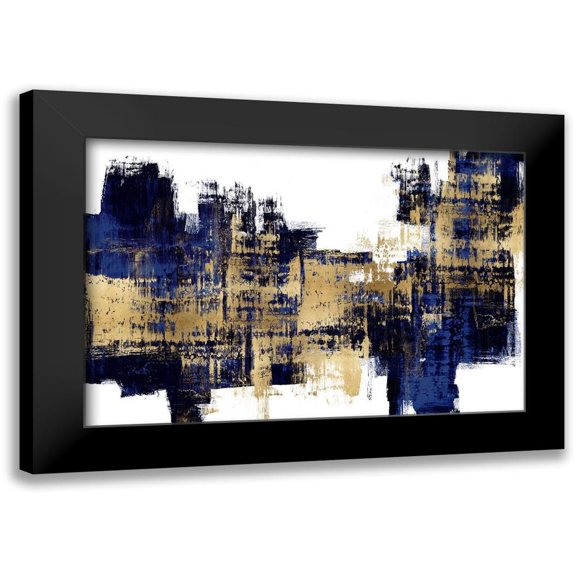 Wise, Alex 14x11 Black Modern Framed Museum Art Print Titled - Vibrant Gold on Blue