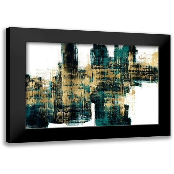 Wise, Alex 14x11 Black Modern Framed Museum Art Print Titled - Vibrant Gold on Teal