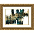 thumbnail image 1 of Wise, Alex 18x13 Gold Ornate Wood Framed with Double Matting Museum Art Print Titled - Vibrant Gold on Teal, 1 of 4