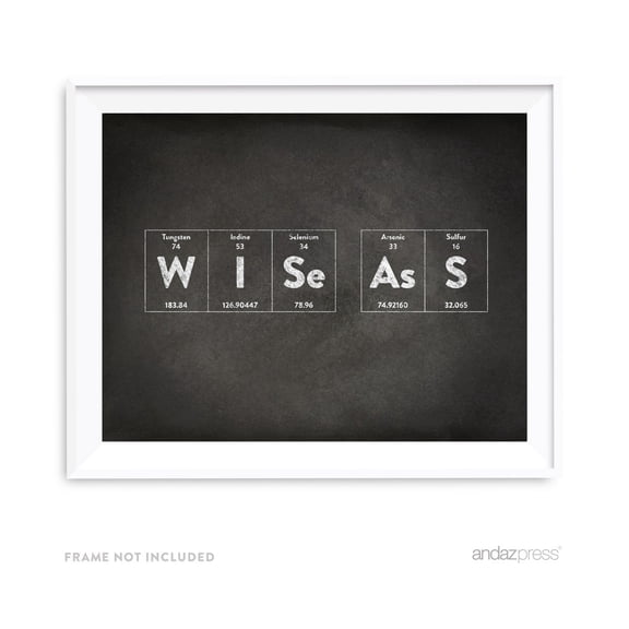Wise Ass Periodic Table of Elements Vintage Chalkboard Wall Art Dcor