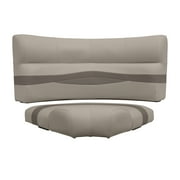 Wise BM11002-1749 Premier Series Pontoon 32" Bow Radius Corner Cushion Set - Mocha Java / Mushroom / Cafe