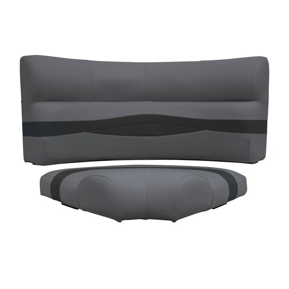 Wise BM11002-1890 Premier Series Pontoon 32" Bow Radius Corner Cushion Set - Slate / Dark Neutral