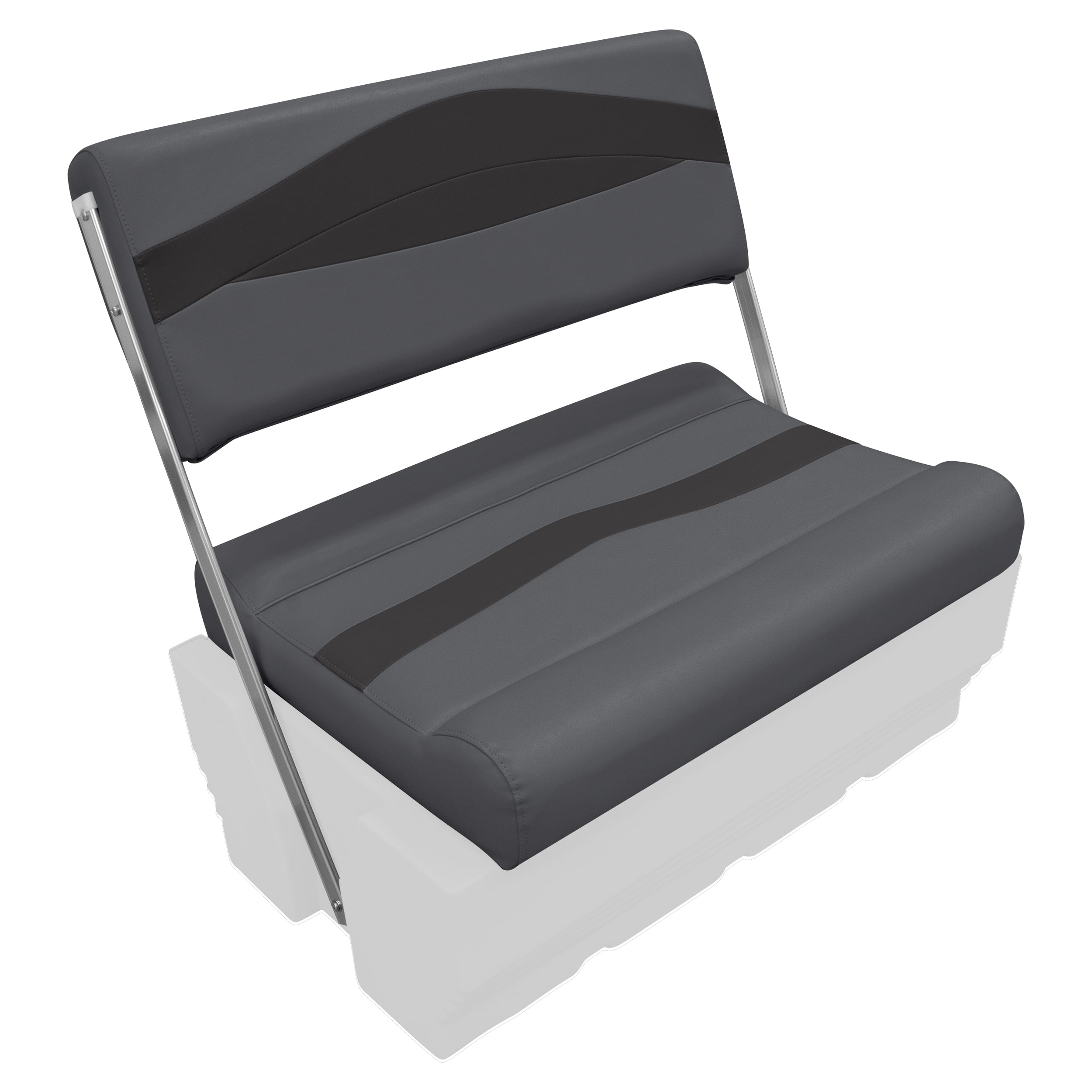 Wise BM1152-1890 Premier Series Pontoon Flip Flop Cushion Set - Slate / Dark Neutral