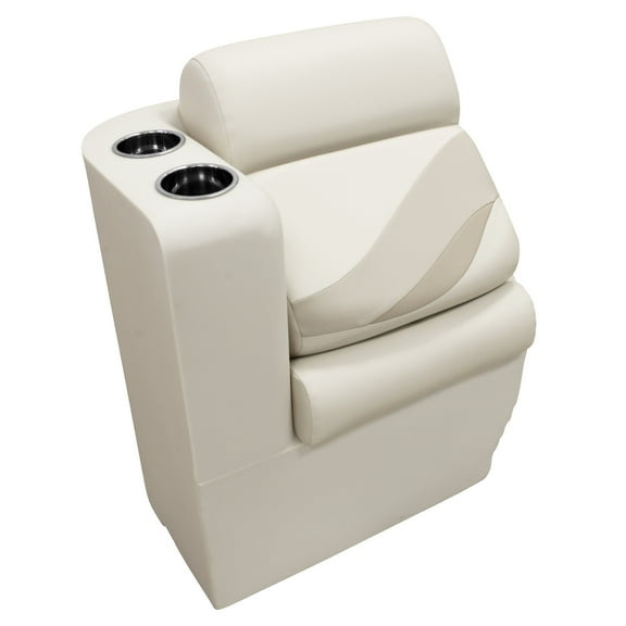 Wise BM13006L-1066 Premier Series Pontoon Lean Back Recliner - Left Radius, Platinum / Mocha Java / Khaki